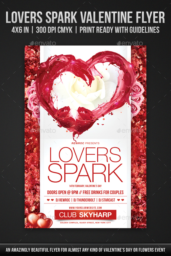 Lovers Spark Valentine Flyer