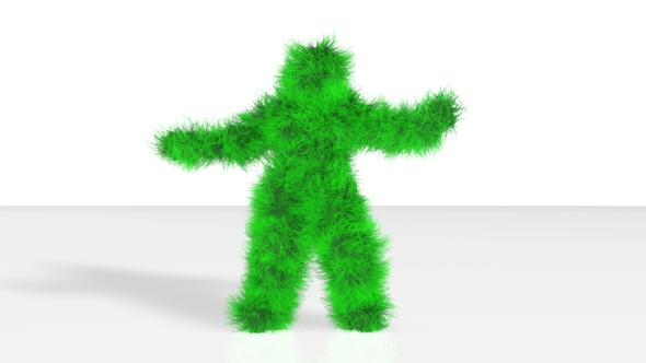 Green Yeti Funny Dance Background