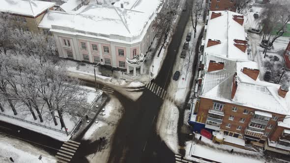 Aerial View of Poltava City in Ukraine