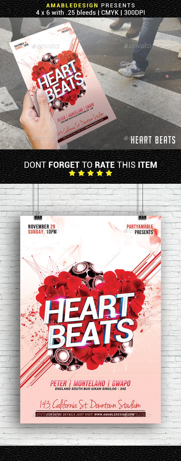 Heart Beats Valentines Flyer