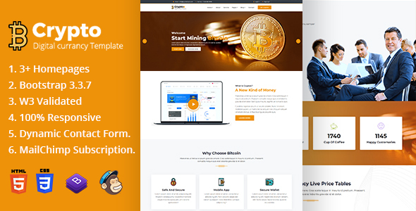 Cryptox - Bitcoin Digital Cryptocurrency Template