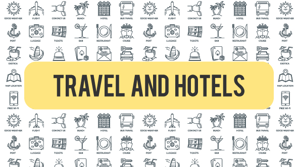 Travel And Hotels - Outline Icons alt
