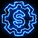 Dollar Blue Electric Fire Icon 03 - VideoHive Item for Sale