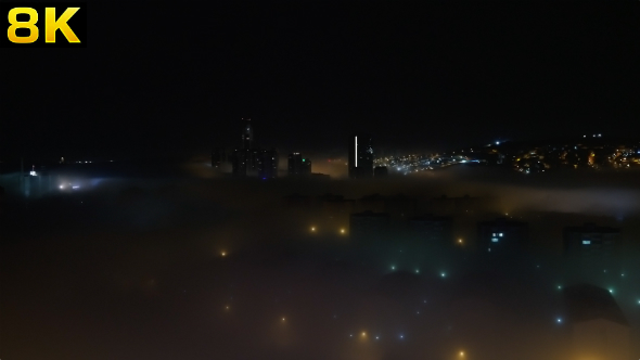 Fog in the City at Night