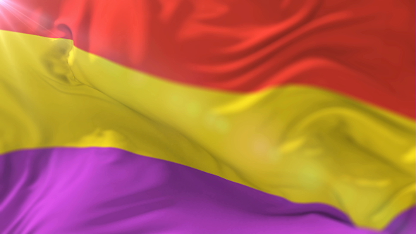 Spanish Republican Flag Waving alt