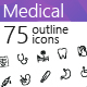 75 Medical outline icons - GraphicRiver Item for Sale