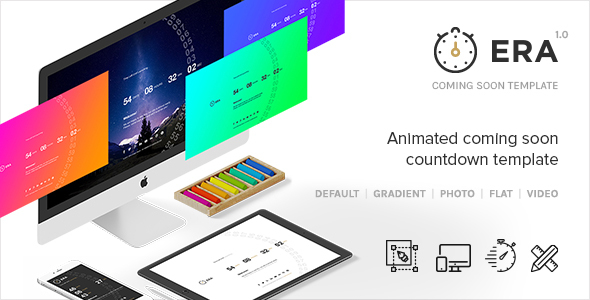 ERA – Animated Coming Soon Countdown Template