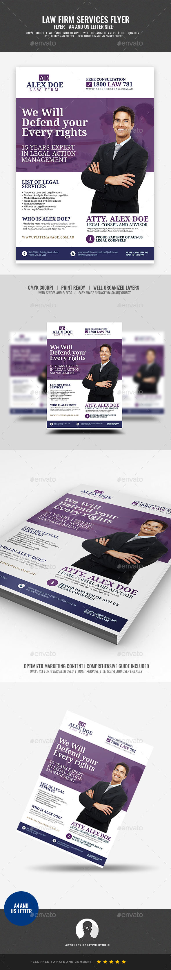 Law Firm and Legal Services Flyer