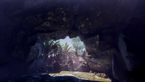 Sun Light Inside Mysterious Cave alt