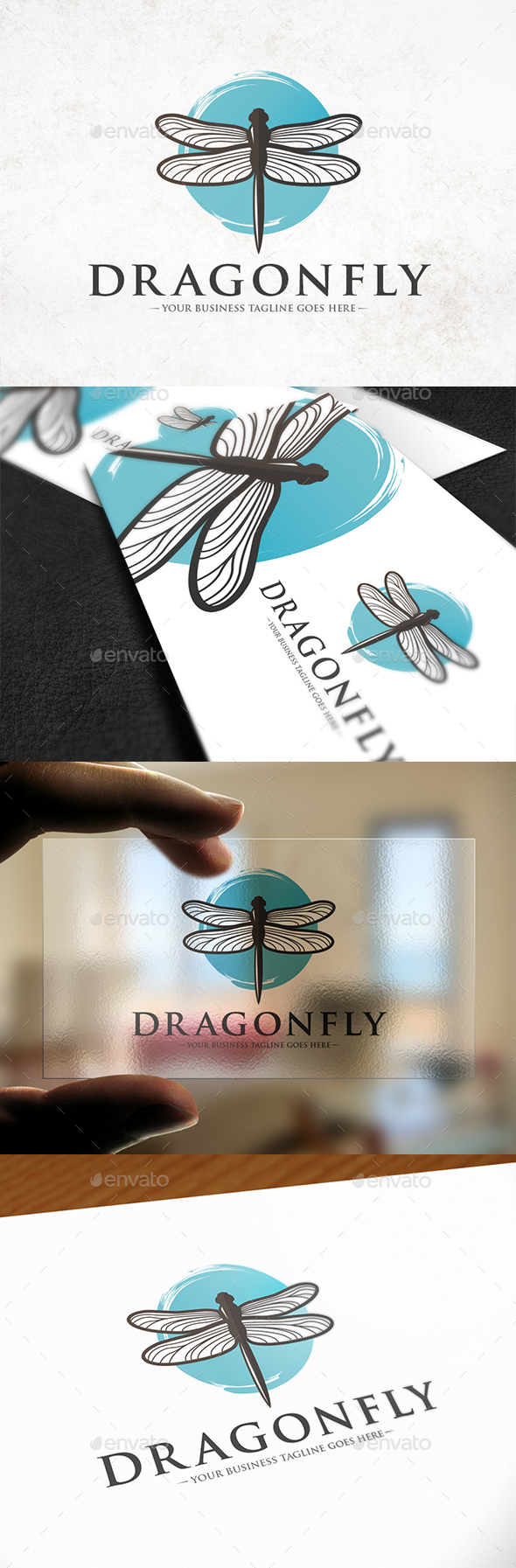 Sky Dragonfly Logo Template