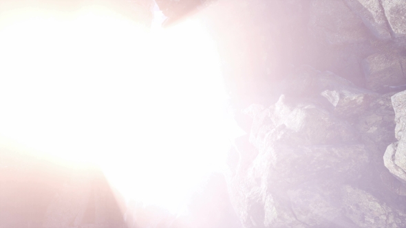 Sun Light Inside Mysterious Cave alt