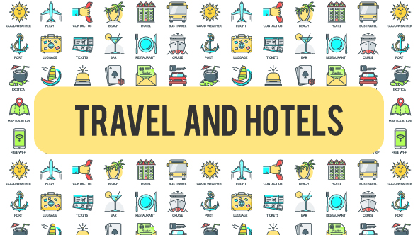 Travel And Hotels - 30 Animated Icons alt