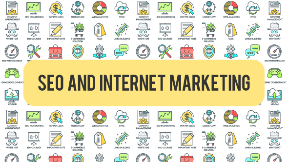 SEO And Internet Marketing - 30 Animated Icons alt