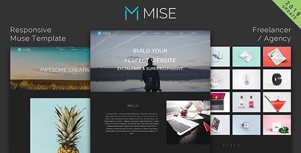 Szablon MISE_Responsive Muse dla Freelancer / Agency