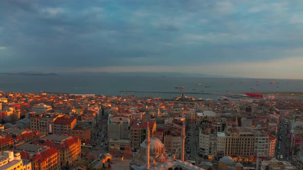 Roofs of Old Istanbul Against the Background of the Sea