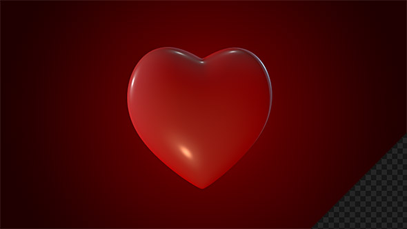 Rotating Red Heart Symbol