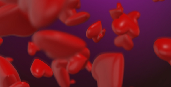 Valentine Hearts Falling 4K alt