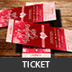 Red Hearts Valentines Gala Ticket Template - GraphicRiver Item for Sale
