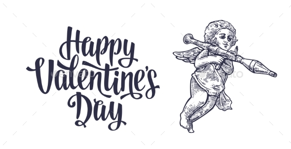 Valentines Day and Angel with a Grenade Launcher