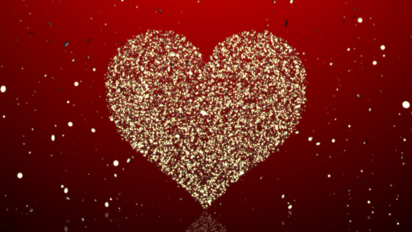 Sparkling Heart Loop Background