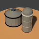 Low Poly Farm Silos - 3DOcean Item for Sale