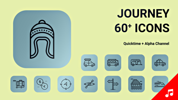 Journey Icon Set - Line Motion Graphics Icons