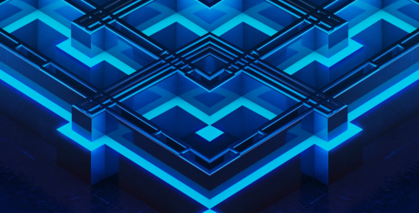 FutureTech Blue VJ Loop Background