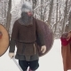 Medieval Frankish, Irish, Viking Warriors in Armor Walking in a Winter Forest with Swords Shields - VideoHive Item for Sale