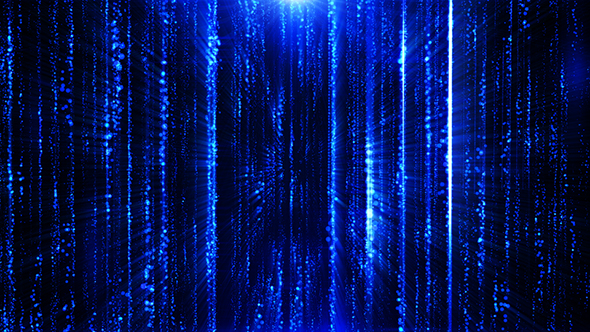 Blue Particles Curtain