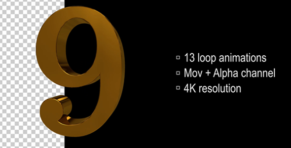 3D Gold Numbers