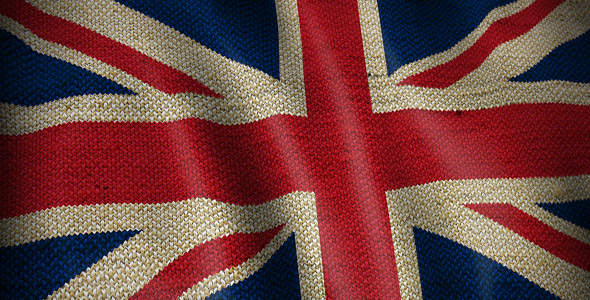 Burlap Flag of British