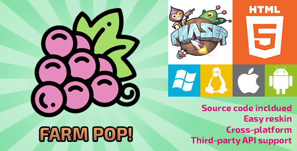 Farm Pop! - Gra HTML5 - Phaser