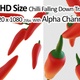 Chillies Falling Down Transition with Alpha Channel - VideoHive Item for Sale