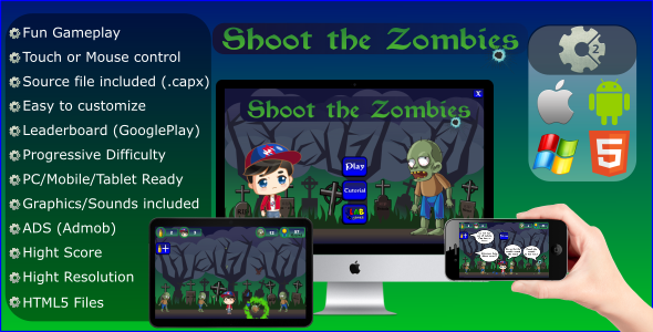 Shoot The Zombies (CAPX - Mobile and HTML5)