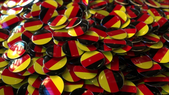 Pile of Badges Featuring Flags of Germany alt