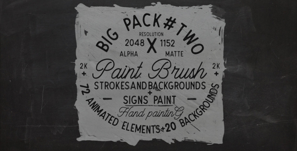 Paint Brush Elements+Transition (Pack2) alt