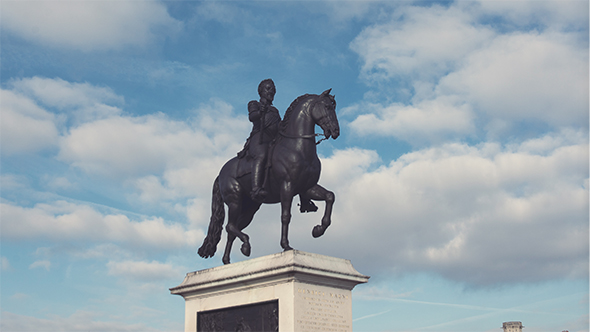 The statue of Henry IV in Paris, France