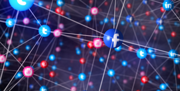 3D Social Network Background