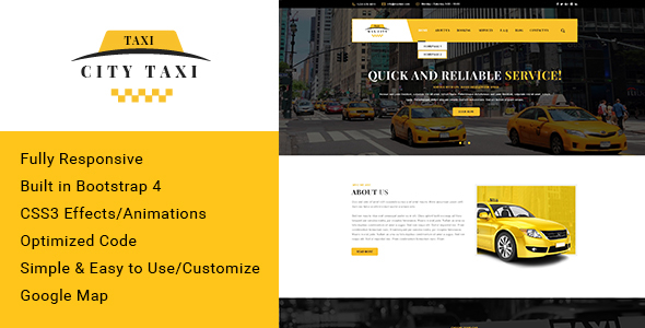 City taxi - Responsive HTML Template