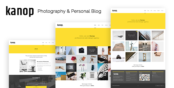Kanop - Photography & Personal Blog HTML Template