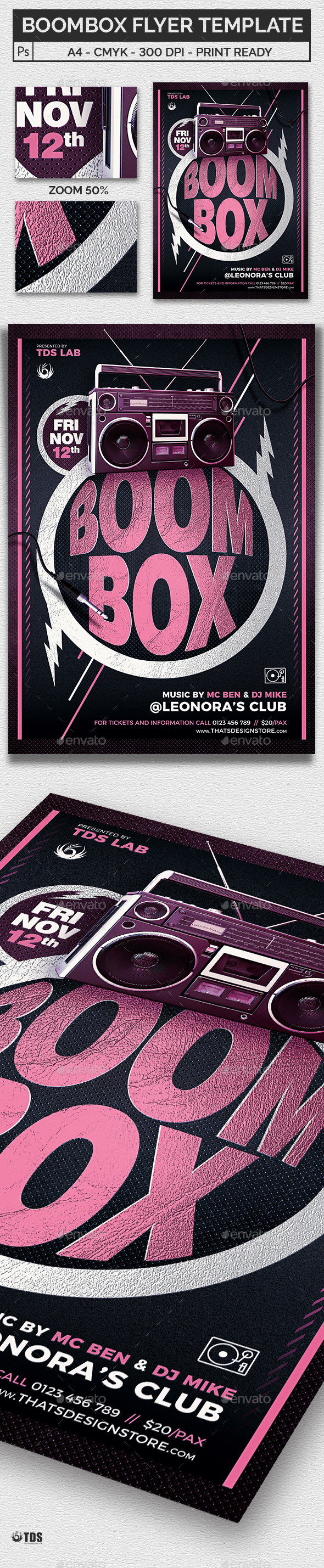 Boombox Music Graphics Designs Templates From Graphicriver
