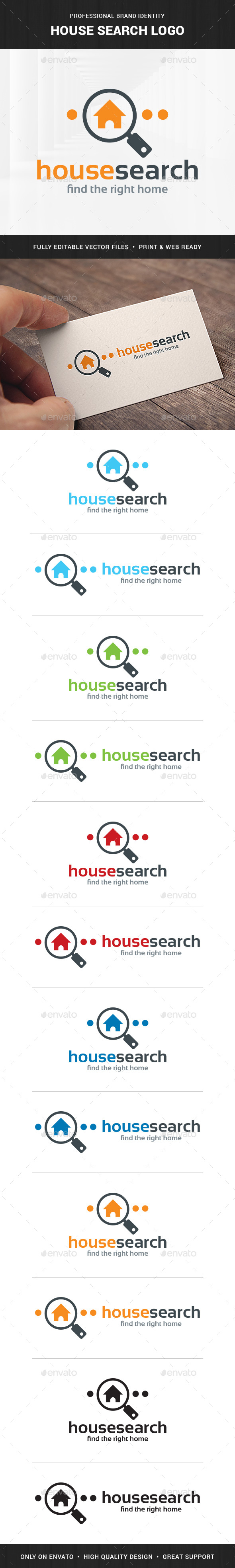 House Search Logo Template