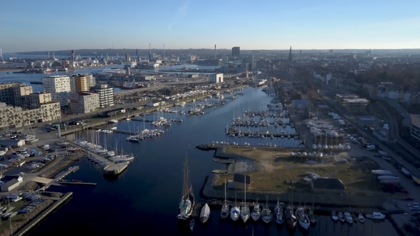 City Harbor From Drone