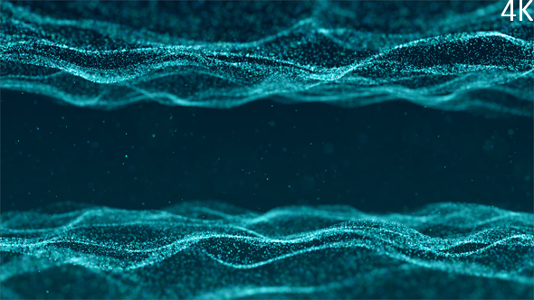 Technology Waves Particle Background