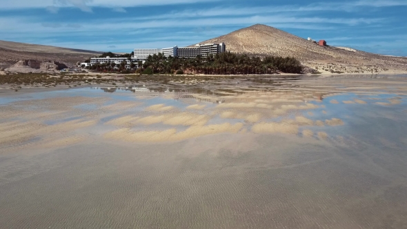 Aerial Panorama of Costa Calma Beach, Fuerteventura, Canary Islands