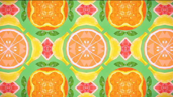 Abstract Background & Fresh Fruits Loop