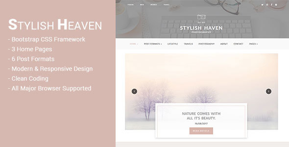 Stylish Heaven - Personal Blog - HTML Template