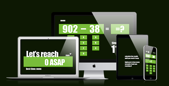 Math Game: Let's Reach Zero ASAP