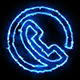 Telephone Blue Electric Fire Icon 01 - VideoHive Item for Sale