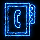 Telephone Blue Electric Fire Icon 03 - VideoHive Item for Sale